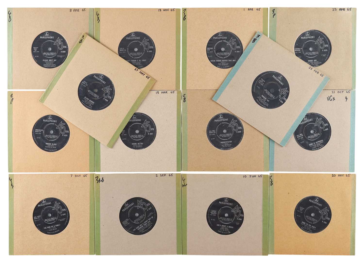 Lot 136 - UK 60'S PARLOPHONE MOD BEAT 7" PACK - WINSTON G, THE PENTAD, SHADES OF BLUE