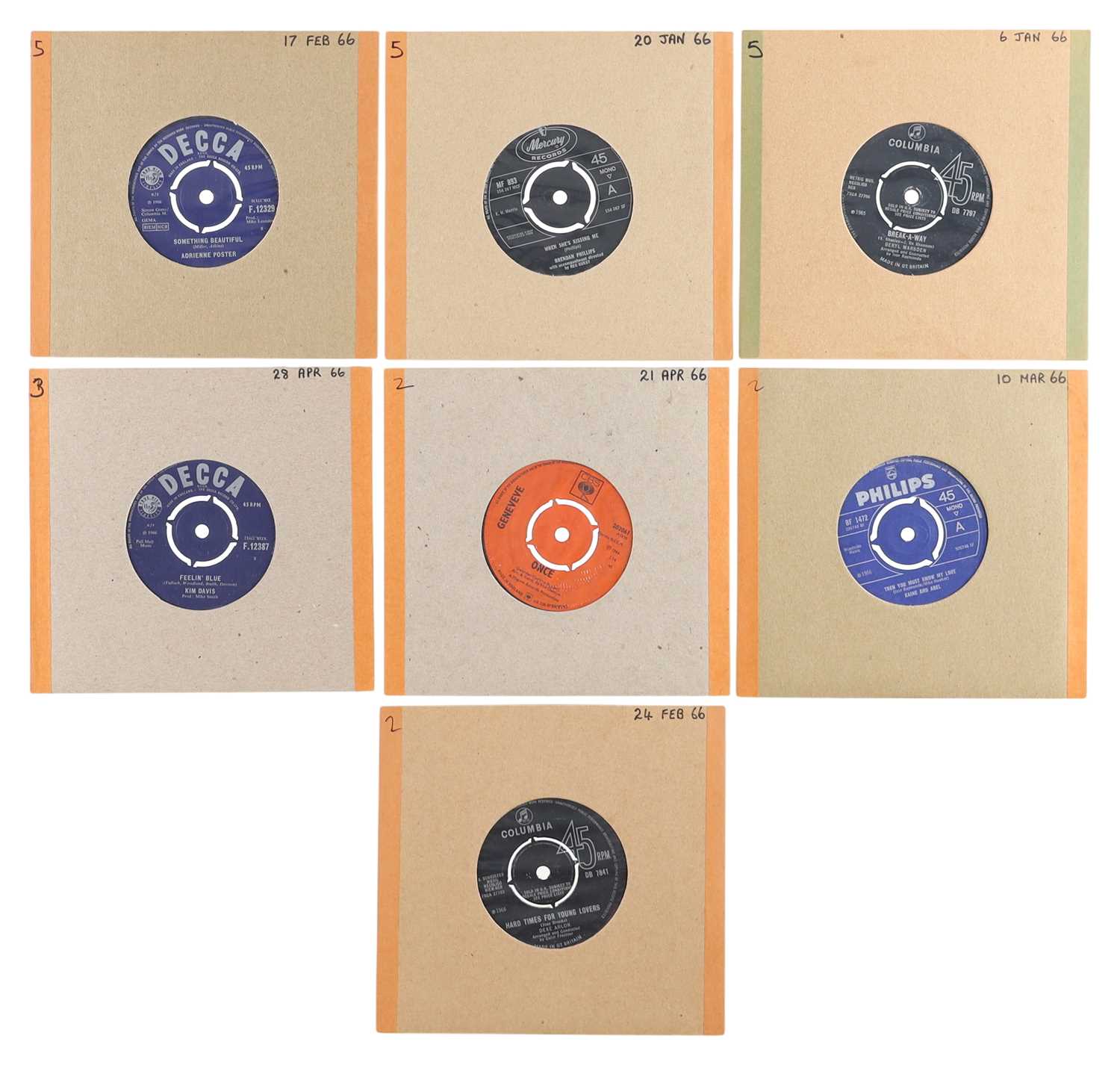 Lot 139 - 1966 POP - 7" PACK (INC RARITIES)