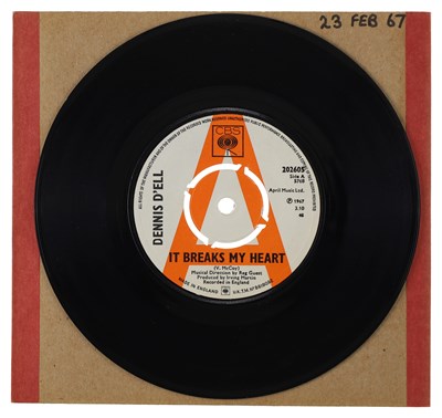 Lot 149 - DENNIS D'ELL – IT BREAKS MY HEART UK CBS 7” (202605)