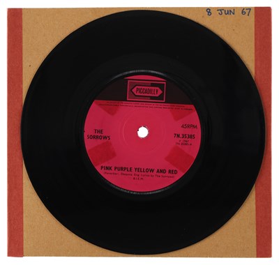 Lot 152 - THE SORROWS – PINK PURPLE YELLOW AND RED UK PICCADILLY 7” (7N.35385)