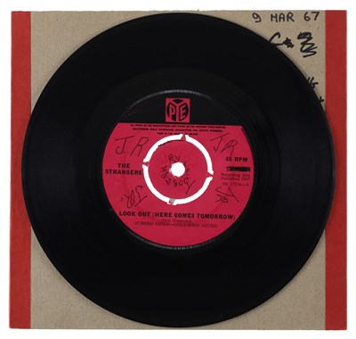 Lot 156 - THE STRANGERS – LOOK OUT (HERE COMES TOMORROW) IRISH PYE 7” (7N 17274)