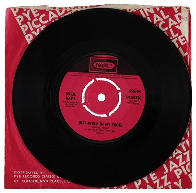 Lot 206 - BILLIE DAVIS – JUST WALK IN MY SHOES UK PICCADILLY 7” (7N.35350)