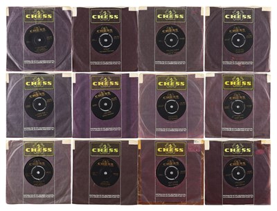 Lot 261 - 60'S UK GOLD CHESS STOCK 7" PACK - ETTA JAMES, KNIGHT BROS, THE RADIANTS
