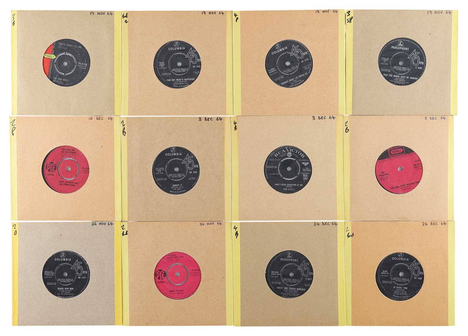 Lot 69 - 60'S UK POP & BEAT 7" PACK - THE JET SET, THE WOLVES + MORE