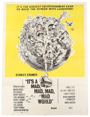 Lot 60 - STANLEY KRAMER'S 'IT'S A MAD, MAD, MAD, MAD WORLD' ORIGINAL PAKISTANI FILM POSTER.