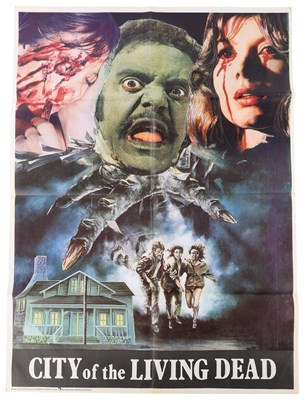 Lot 61 - HORROR - CITY OF THE LIVING DEAD (1980) - ORIGINAL PAKISTANI FILM POSTER.