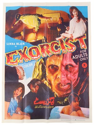 Lot 65 - THE EXORCIST (1973) - ORIGINAL PAKISTANI FILM POSTER.