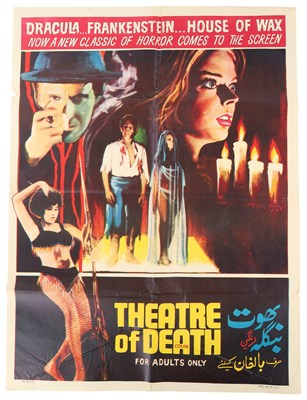 Lot 68 - HORROR - THEATRE OF DEATH (1967) - ORIGINAL PAKISTANI FILM POSTER.
