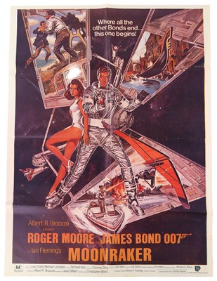 Lot 69 - JAMES BOND - MOONRAKER (1979) - ORIGINAL PAKISTANI FILM POSTER.