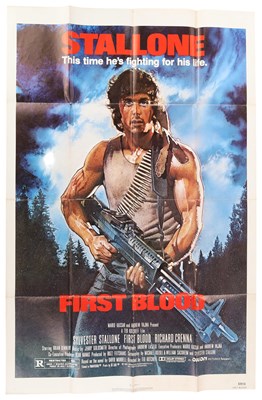 Lot 71 - RAMBO - FIRST BLOOD (1982) - INTERNATIONAL US ONE-SHEET POSTER.