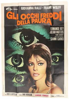 Lot 72 - ITALIAN GIALLO -  2 SHEET POSTER FOR 'THE COLD EYES OF FEAR'.