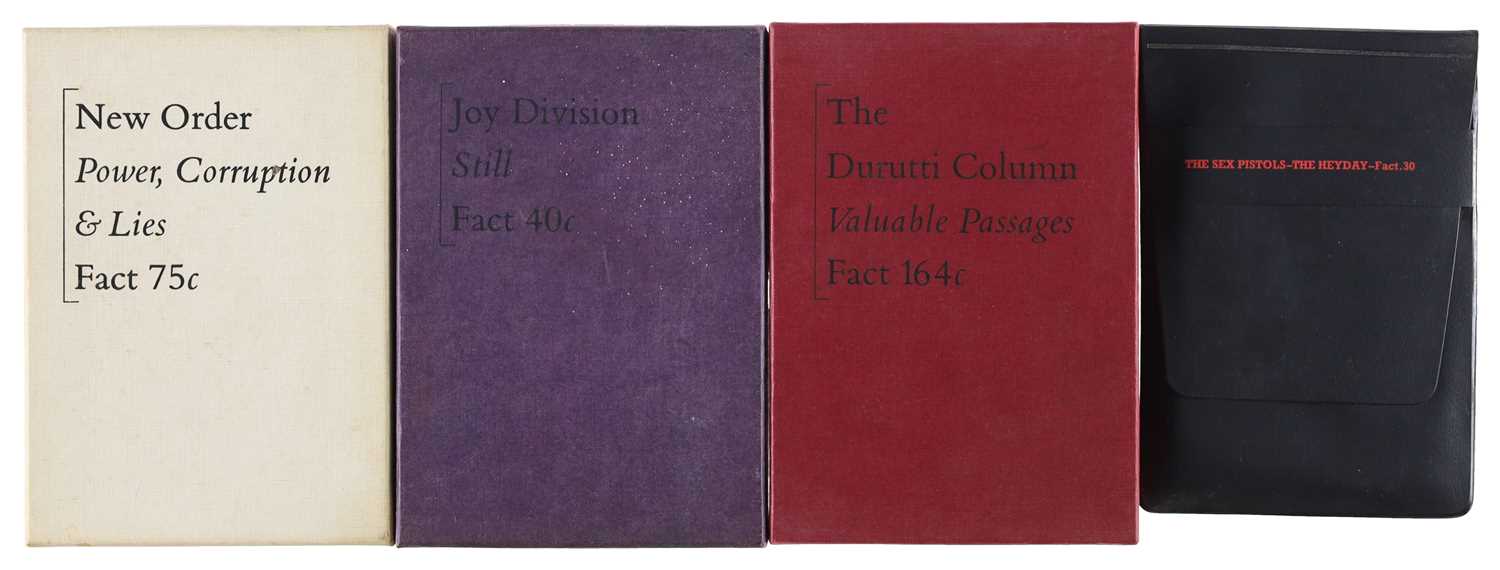 Lot 3 - FACTORY REC - CASSETTE BOXES - NEW ORDER, JOY DIVISION, DURUTTI COOLUMN, SEX PISTOLS