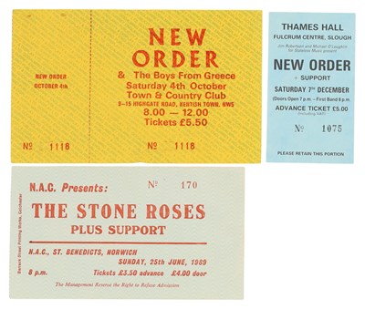 Lot 90 - STONE ROSES / NEW ORDER - TICKET STUBS.