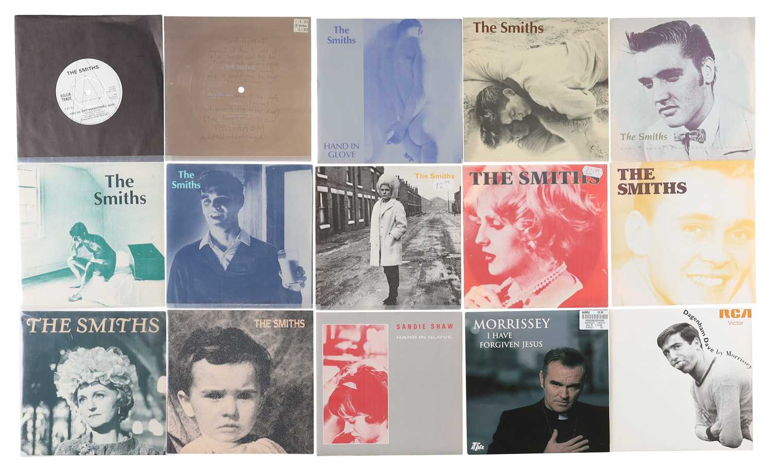 Lot 10 - THE SMITHS & MORRISEY 7" SINGLES PACK W/ DJ COPIES, FLEXI, MORRISEY SLEEVE + MORE