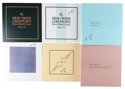 Lot 22 - NEW ORDER REPRESS 12"S SIGNED BY STEPHEN MORRIS + BOXSETS