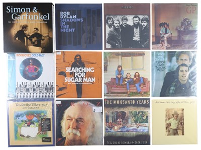 Lot 328 - MODERN PRESSINGS OF FOLK LP'S AND BOXSET INCLUDING SIMON AND GARFUNKEL AND BOB DYLAN