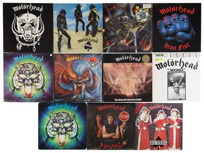 Lot 186 - MOTORHEAD - LP, 12" AND 7" SINGLE COLLECTION - SIGNED 7"
