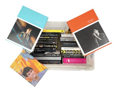 Lot 145 - NEW ORDER / FACTORY RECORDS -BOOK COLLECTION INC SOME SIGNED.
