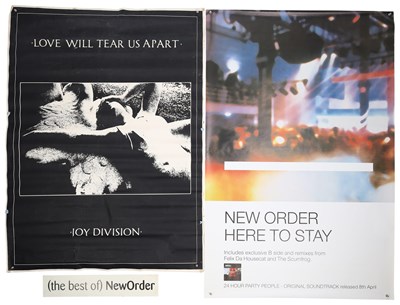 Lot 180 - NEW ORDER AND RELATED - POSTER COLLECTION INC SHOP DISPLAY BOARD.