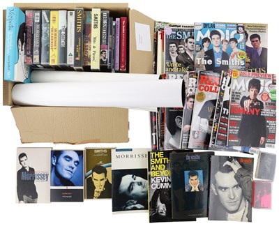 Lot 121 - THE SMITHS - MEMORABILIA INC BOOKS/VHS.