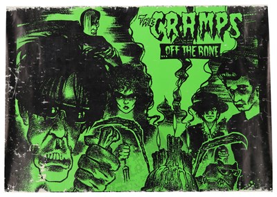 Lot 105 - THE CRAMPS - ORIGINAL 'OFF THE BONE' POSTER.