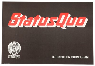 Lot 110 - STATUS QUO - ORIGINAL LP PROMO POSTER.