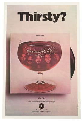 Lot 112 - DEEP PURPLE - ORIGINAL COME TASTE PROMO POSTER