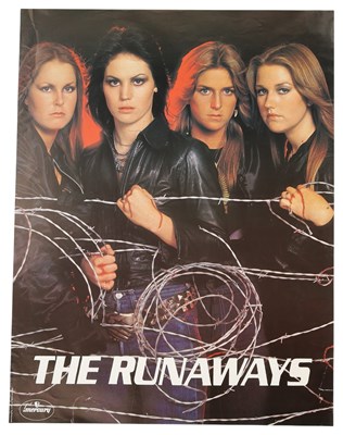 Lot 113 - JOAN JETT AND THE RUNAWAYS - ORIGINAL PROMO POSTER.