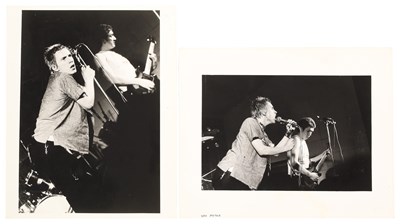 Lot 184 - SEX PISTOLS AT THE FREE TRADE HALL, TWO ORIGINAL PHOTO PRINTS.