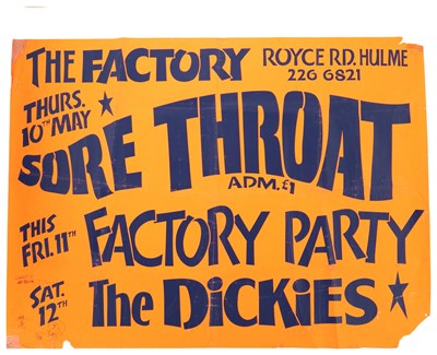 Lot 149 - THE FACTORY - ORIGINAL JOY DIVISION CONCERT POSTER.