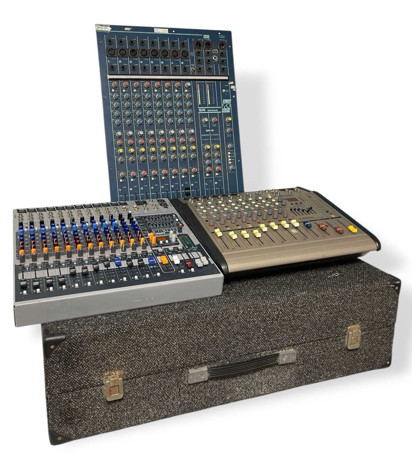 Lot 12 - A QUASAR DISCO-DECK & THREE MIXERS.
