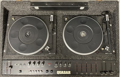Lot 12 - A QUASAR DISCO-DECK & THREE MIXERS.