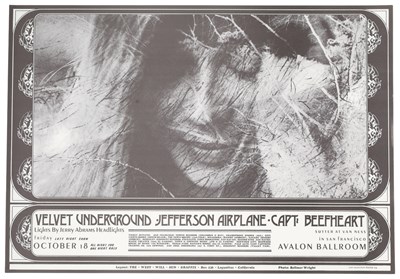 Lot 122 - VELVET UNDERGROUND - 200+ COPIES OF A SAN FRANCISCO POSTER COMPANY POSTER.