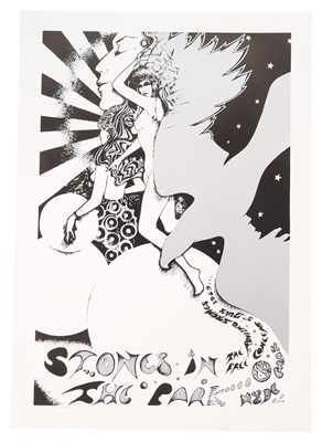 Lot 129 - PSYCHEDELIA - 500+ COPIES OF A NIGE MENTZEL DESIGNED POSTER.