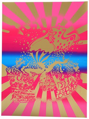 Lot 132 - UFO CLUB - 50 COPIES OF A NIGEL MENTZEL DESIGNED POSTER.
