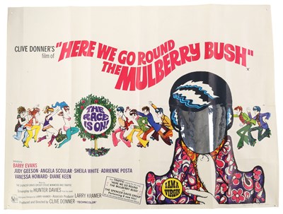 Lot 87 - HERE WE GO ROUND THE MULBERRY BUSH (1968) ORIGINAL UK QUAD POSTER.