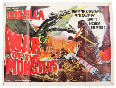 Lot 88 - GODZILLA - WAR OF THE MONSTERS (1972) - TOHO INTERNATIONAL QUAD.