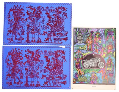 Lot 141 - PSYCHEDELIA - POSTERS INC AN ORIGINAL VINTAGE BLACKLIGHT POSTER