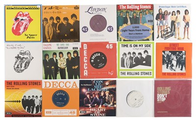 Lot 441 - THE ROLLING STONES - 7" SINGLE COLLECTION - MOSTLY CONTEMPORARY PRESSINGS