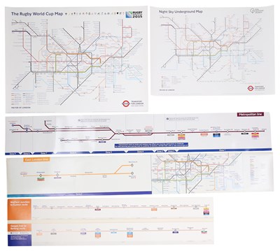 Lot 13 - LONDON UNDERGROUND MAPS & CARRIAGE DIAGRAMS - COLLECTION OF FIVE
