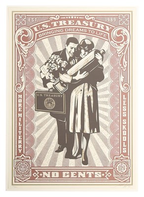 Lot 46 - SHEPARD FAIREY - 'PROUD PARENTS' NUMBERED PRINT (2007)