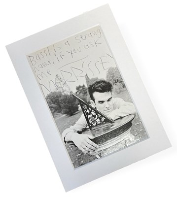 Lot 121A - THE SMITHS - MORRISSEY SIGNED POSTCARD.