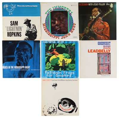 Lot 140 - UK ORIGINAL/EARLY PRESS BLUES RARITIES - LIGHTNIN HOPKINS, JOHN HURT, JESSE FULLER