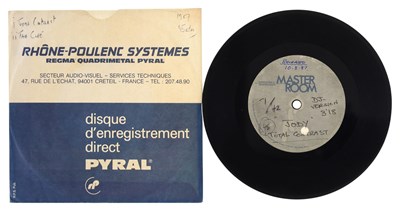 Lot 457 - THE CURE - JUST LIKE HEAVEN / TOTAL CONTRAST - JODY 7" MASTER ROOM ACETATE