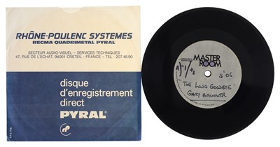 Lot 458 - THE CURE - SHAKE DOG SHAKE / GARY BROOKER 7" MASTER ROOM ACETATE