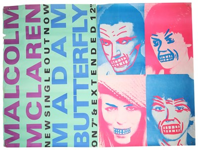 Lot 156 - MUSIC BILLBOARD POSTERS INC MALCOLM MCLAREN / TALKING HEADS.