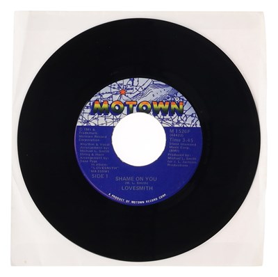 Lot 114 - RARE MOTOWN 7" LOVESMITH SHAME ON YOU