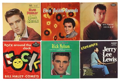 Lot 151 - 7" SINGLES AND LPS - ELVIS PRESLEY, LITTLE RICHARD, RARE ROCK N ROLL