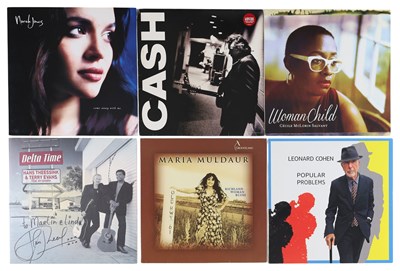 Lot 152 - MODERN/CONTEMPORARY SOUL, FOLK COUNTRY - NORAH JONES, JOHNNY CASH WITH SIGNED LP