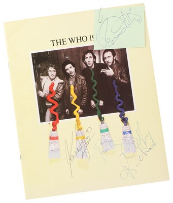 Lot 222 - THE WHO - SIGNED 1981 TOUR PROGRAMME.